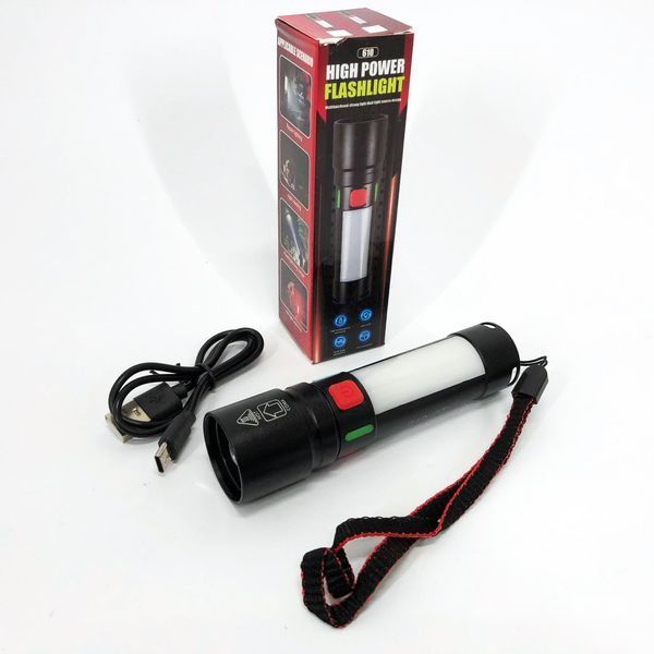 Пошуковий ліхтар із зумом білого та червоного світла USB-C зарядка ws56935 фото