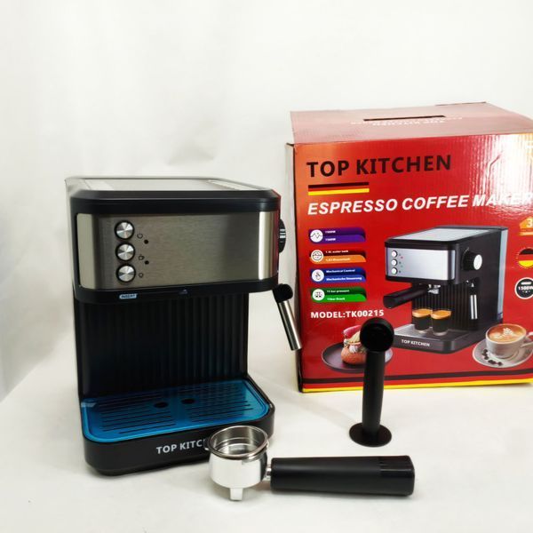Кавоварка Еспресо Top Kitchen TK00215 ріжкова 1500Вт 1,8л 1-3 чашки еспресо 15 Бар ws86582 фото