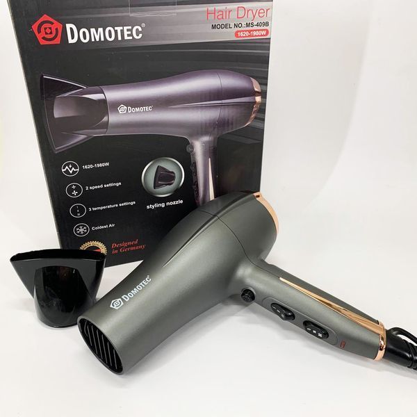 Професійний фен для волосся Domotec MS-409B 1980Вт ws36967 фото