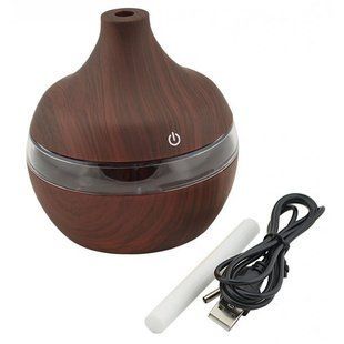 Зволожувач повітря аромадифузор HLV Air Purifier KPY-25S Dark Wooden з підсвічуванням. Колір: темне дерево ws94662 фото