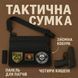 Сумка тактична чорна для скритого носіння з кобурою, чоловічий месенджер з кордури ws82492 фото 1