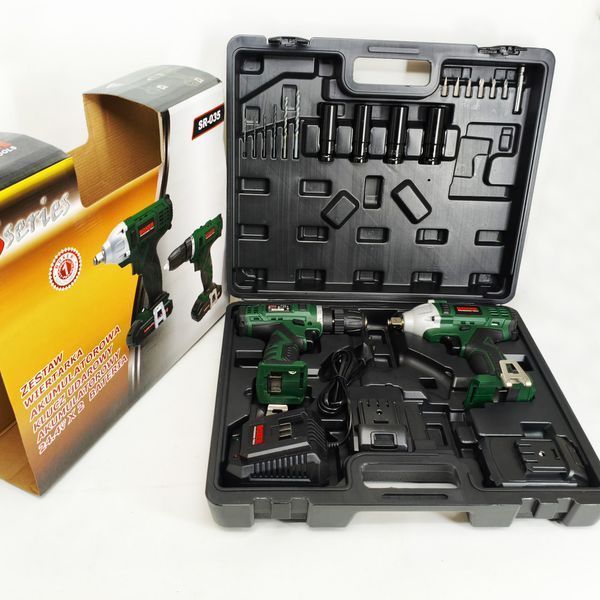 Інструменти на акумуляторах 1350 об/хв, 3000 уд/хв Boxer SR-035 дрель гайковерт набір ws96671 фото