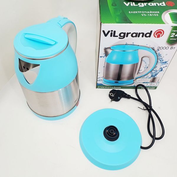 Електрочайник Vilgrand VS-18103 blue 1.8л ws37629 фото
