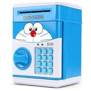 Дитяча скарбничка-сейф UKC електронна Minion з кодовим замком та купюроприймачем Банкомат для грошей Синій ws36499-3 фото