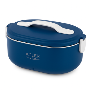 Ланч бокс з підігрівом електричний Adler AD 4505 Blue 55 Вт металевий для їжі з кришкою 0.8 л 220В ws59231 фото