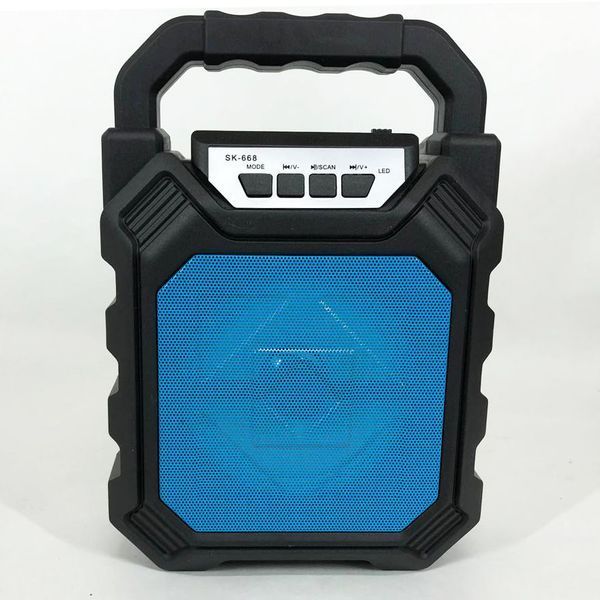 Бездротова портативна колонка Bluetooth YF-668BT. Колір: синій ws23176-1 фото