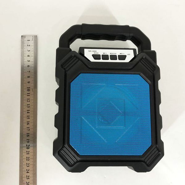 Бездротова портативна колонка Bluetooth YF-668BT. Колір: синій ws23176-1 фото