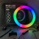 Кільцева світлодіодна лампа RGB LED RING MJ20 20 см із тримачем телефону ws72796-1 фото 2