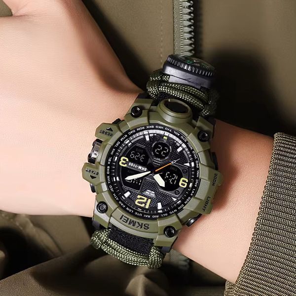 Годинник наручний чоловічий SKMEI 1155BAG PARACORD ws85168 фото