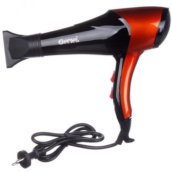 Фен GEMEI GM-1766 2600Вт, фен для голови, жіночий фен для волосся, фен сушка Orange ws88447 фото