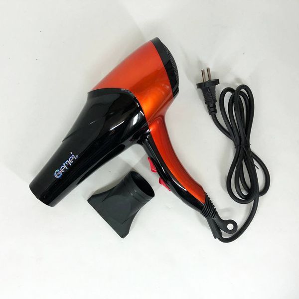 Фен GEMEI GM-1766 2600Вт, фен для голови, жіночий фен для волосся, фен сушка Orange ws88447 фото