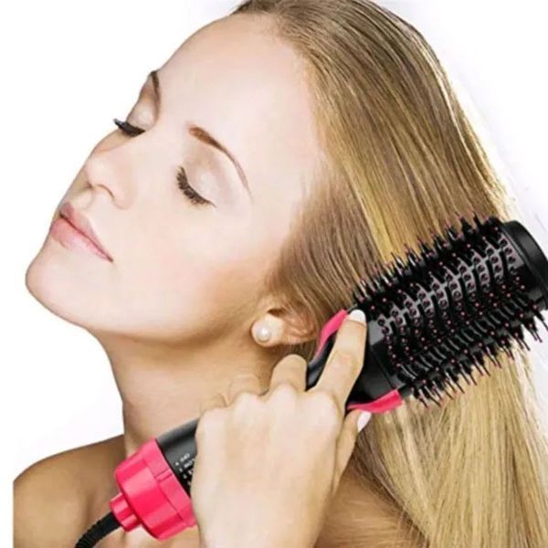 Фен Щітка гребінець 3в1 One step Hair Dryer 1000 Вт 3 режими випрямляч для укладання волосся стайлер з функцією іонізації ws38113 фото