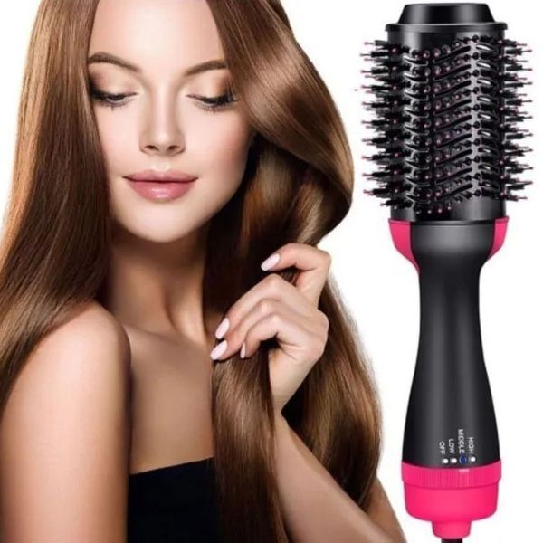 Фен Щітка гребінець 3в1 One step Hair Dryer 1000 Вт 3 режими випрямляч для укладання волосся стайлер з функцією іонізації ws38113 фото